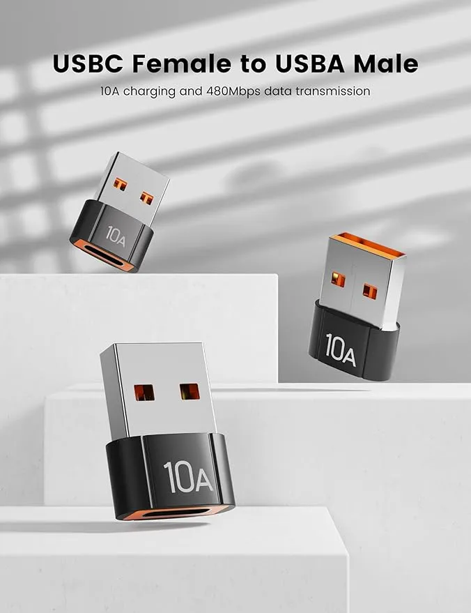 Adaptador USB-A a USB-C 200W para Carga Rápida y Transferencia de Datos - Image 2