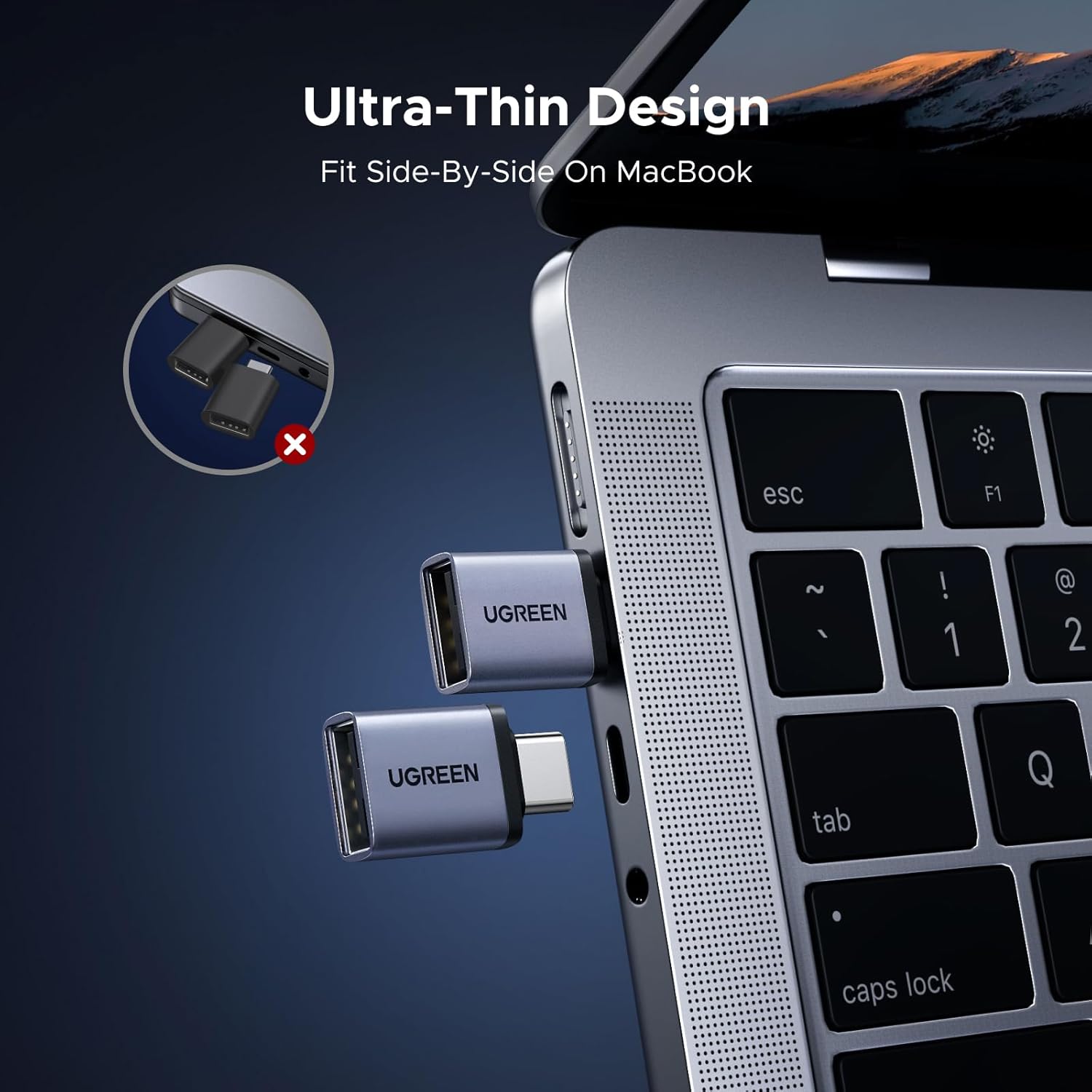 Adaptadores UGREEN USB-C a USB-A 3.2 Paquete x4 - Image 4