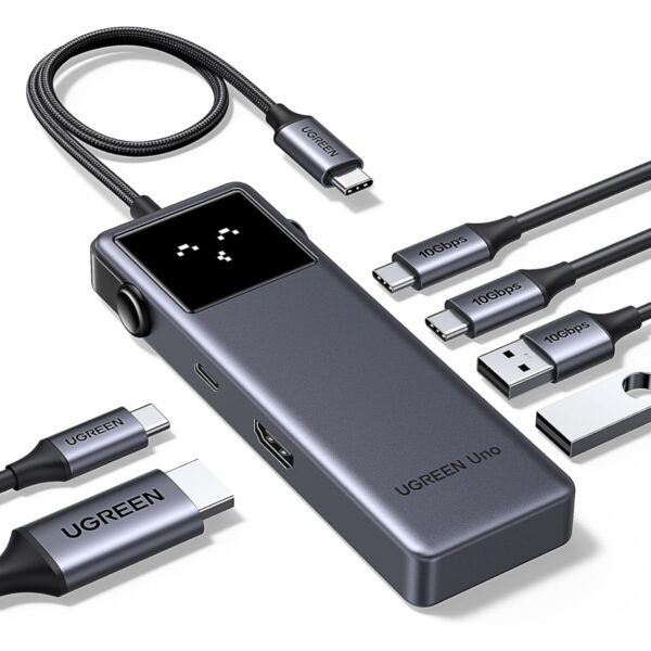 Hub USB-C UGREEN Uno 6 en 1 con HDMI 4K 60Hz y USB 10Gbps