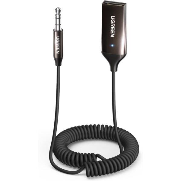 Adaptador Bluetooth UGREEN AUX 3.5mm para Carro y Audio