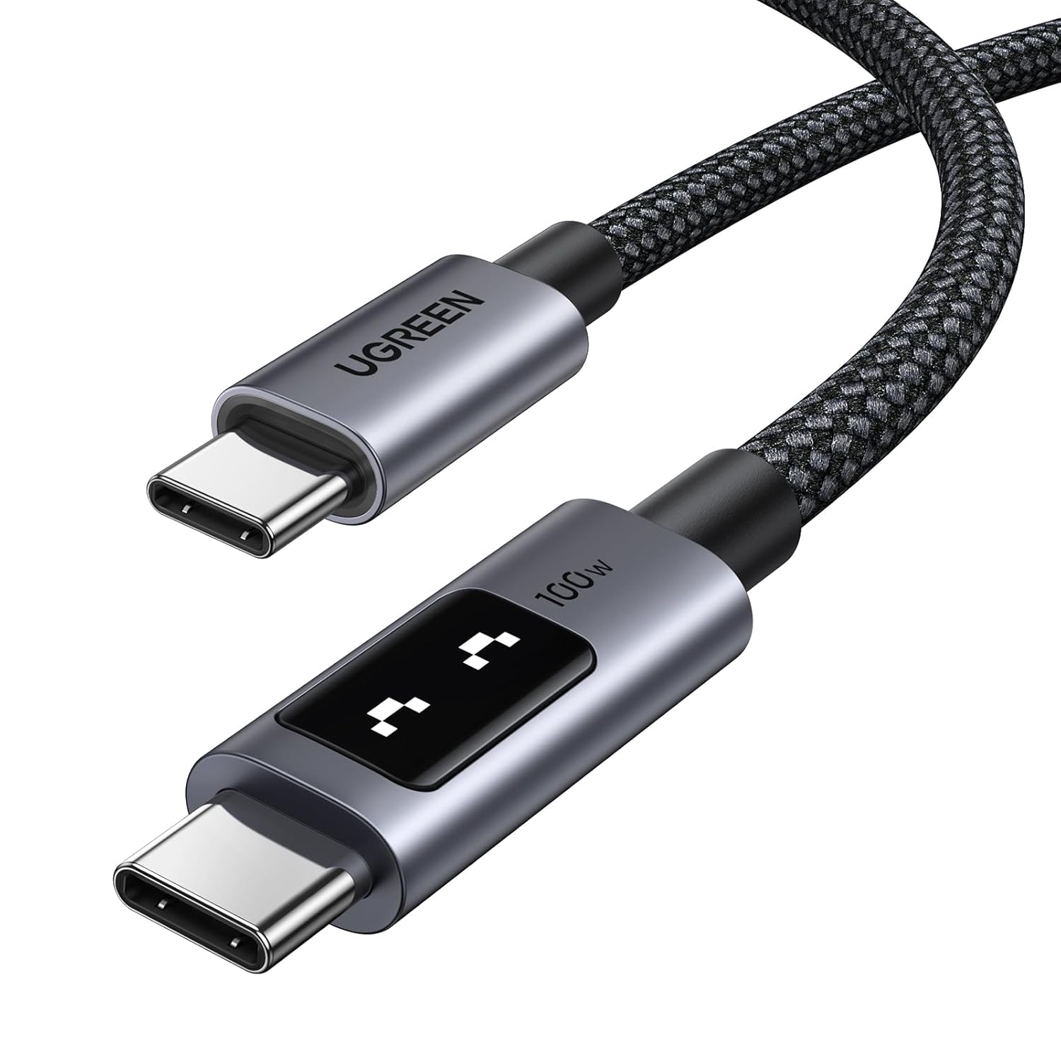 Cable UGREEN Uno USB-C a USB-C 100W con LED de 2 Metros