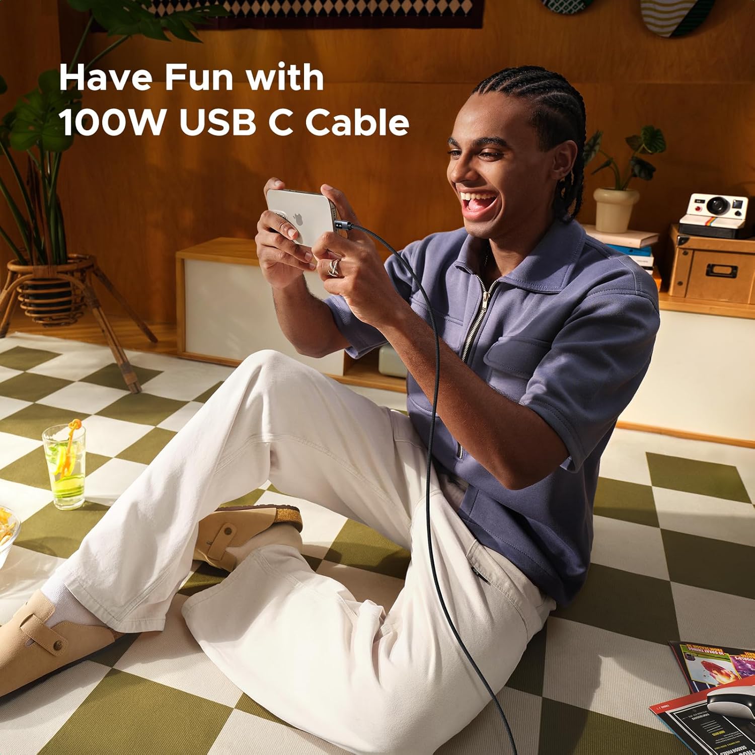 Cable UGREEN Uno USB-C a USB-C 100W con LED de 2 Metros - Image 6