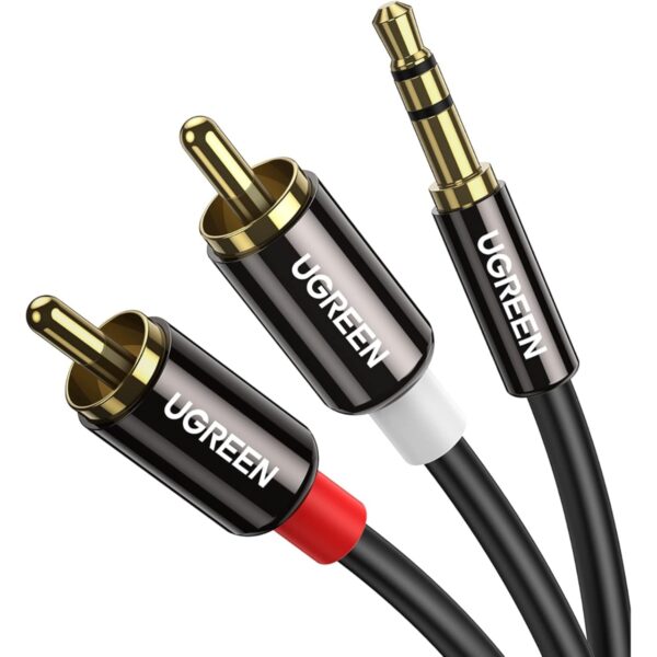 Cable UGREEN 3.5mm a 2 RCA 2x1 de 2 Metros