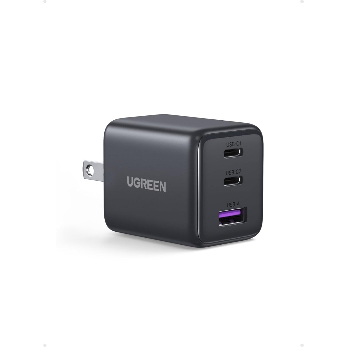 Cargador UGREEN USB-C 30W GaN II de 3 Puertos
