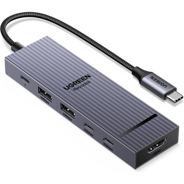 Hub USB-C UGREEN Revodok Pro 6 en 1 con HDMI 4K 60Hz y USB 10Gbps