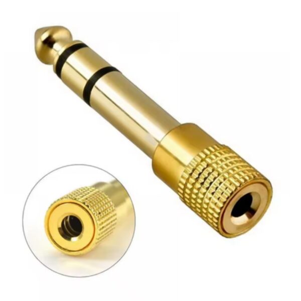 Adaptador de Audio 6.35mm a 3.5mm Estéreo