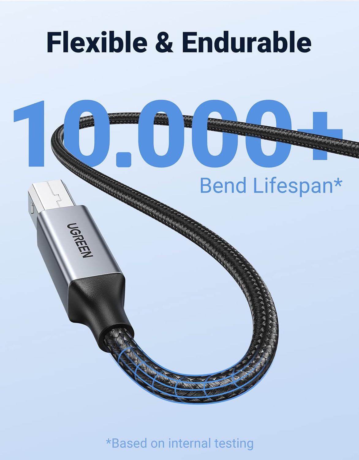 Cable de Impresora UGREEN USB-A a USB-B de 1,8 Metros - Image 4