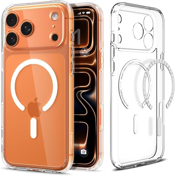 Funda Spigen Ultra Hybrid MagFit Transparente para iPhone 17 Pro Max con MagSafe