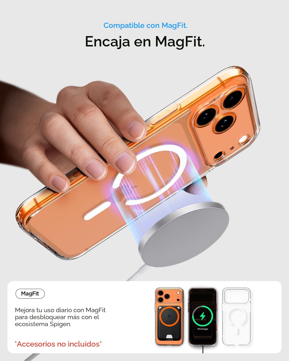 Funda Spigen Ultra Hybrid MagFit Transparente para iPhone 17 Pro Max con MagSafe - Image 4