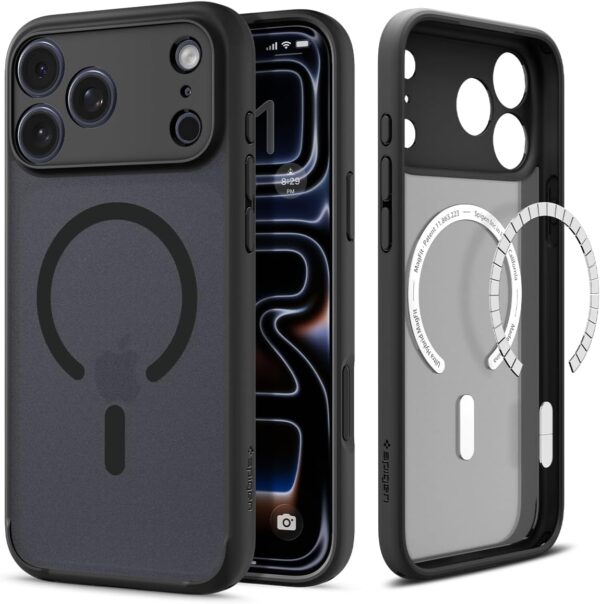 Funda Spigen Ultra Hybrid MagFit Frost Black para iPhone 17 Pro Max con MagSafe
