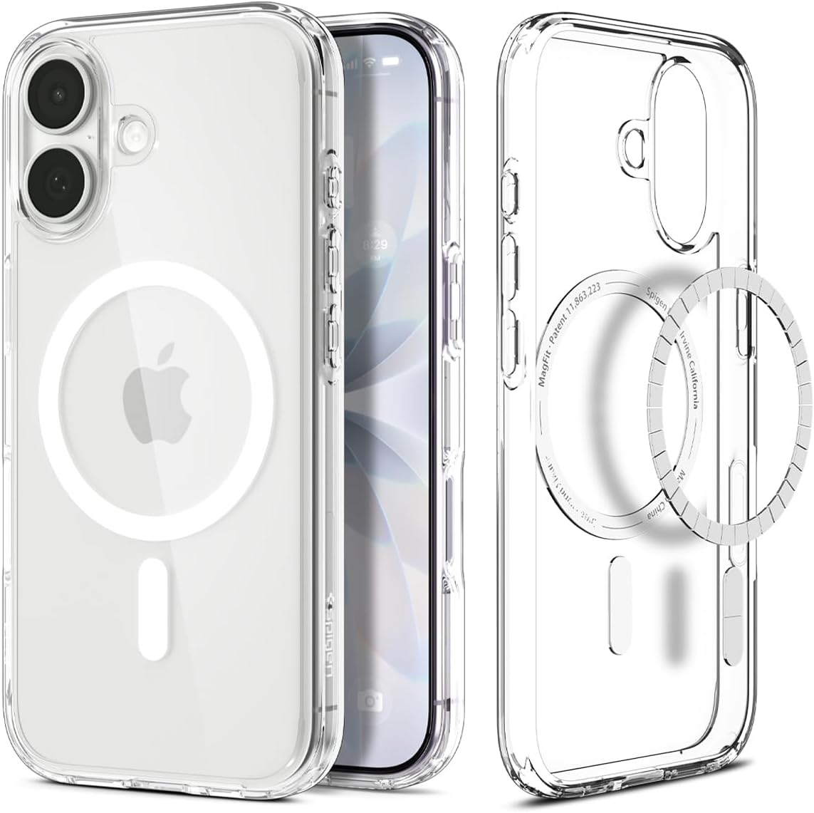 Funda Spigen Ultra Hybrid MagFit Transparente para iPhone 17 con MagSafe