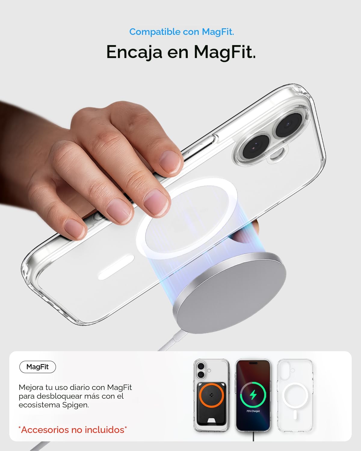 Funda Spigen Ultra Hybrid MagFit Transparente para iPhone 17 con MagSafe - Image 4