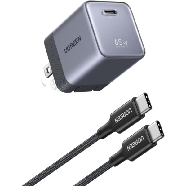 Cargador UGREEN Nexode Air GaN de 65W USB-C Plegable